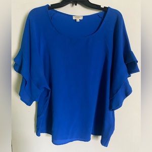 Umgee Flowy Ruffle Sleeve Blouse